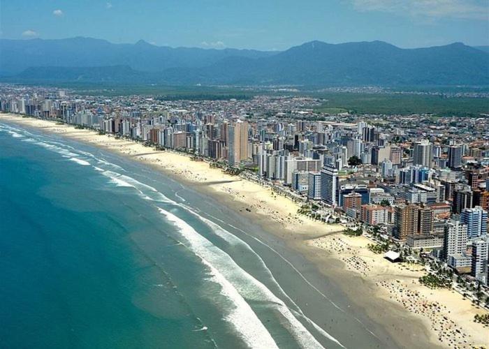 Apto Com Piscina E Churrasqueira Praia Grande  Exterior foto